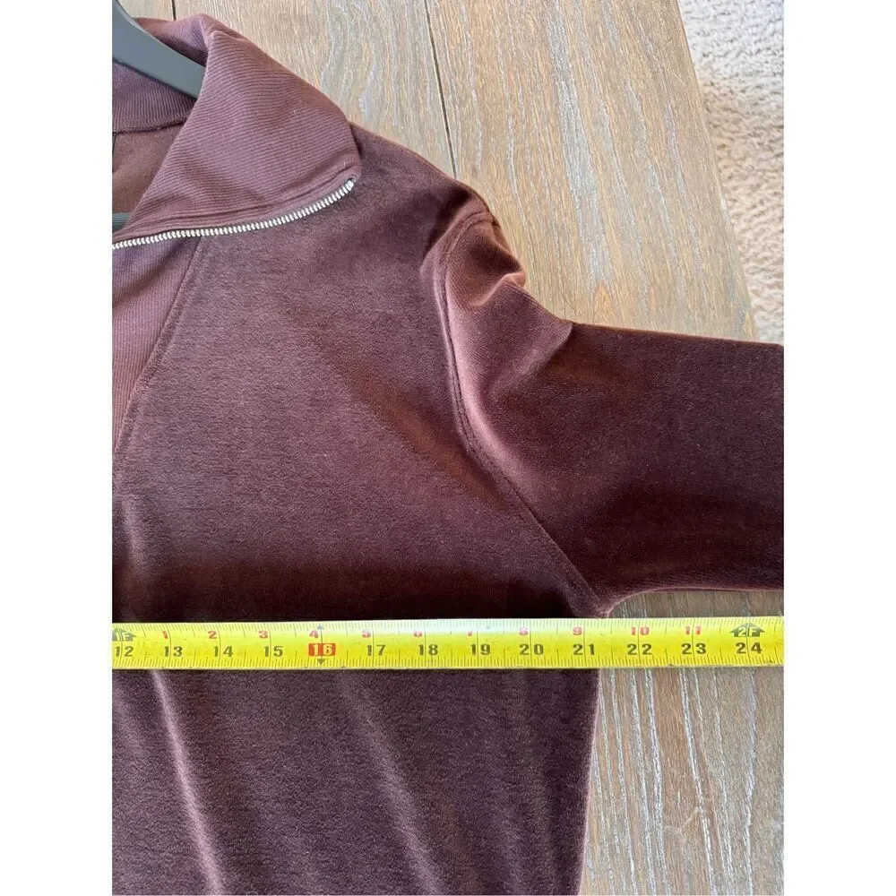 NILI LOTAN Bentley Quarter‎ Zip Sweatshirt Size Medium
